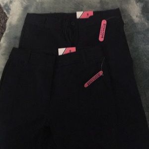 Navy Chinos adjustable waist 14 Slim NWT